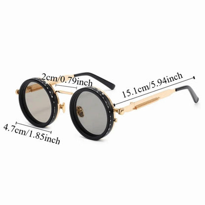 ND9 Anti-UV Sunglasses Round 9 Level Dimming Adjustable Dimming Sunglasses Retro with Glasse Case Outdoor Eyewear Fishing