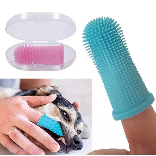 Silicone Finger Toothbrush for Dogs and Cats – 360° Teeth Cleaning