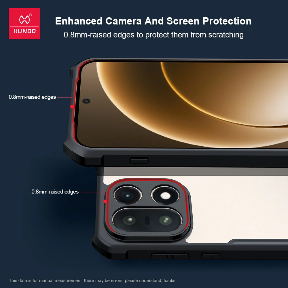 Xundd For OnePlus 15 1+ 15 Case [Shockproof Airbag Tech],Acrylic&TPU Back Transparent Cover Anti-Fingerprint&Non-Yellowing