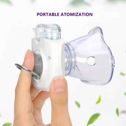 Mini Portable Nebulizer Handheld Inhaler Ultrasonic Nebulizer Medical Grade Atomizer Kids Adult for Cough Asthma