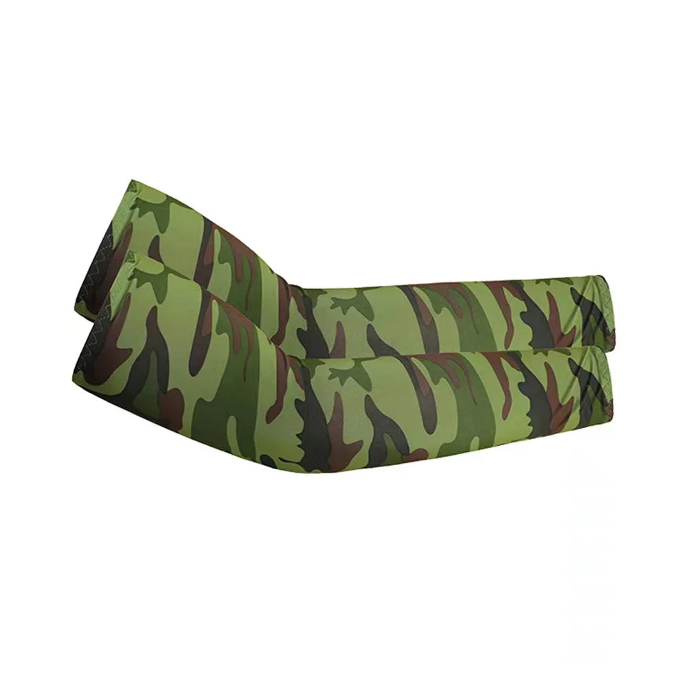 2Pcs Unisex Cooling Arm Sleeves Cover Sports Running UV Sun Protection Outdoor Men Fishing Cycling Quick Dry Arm Warmer