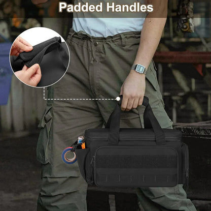 14" Heavy Duty Tool Bag Multipurpose Work Organizer for Handyman,Carpenter,Durable Portable Tool Storage