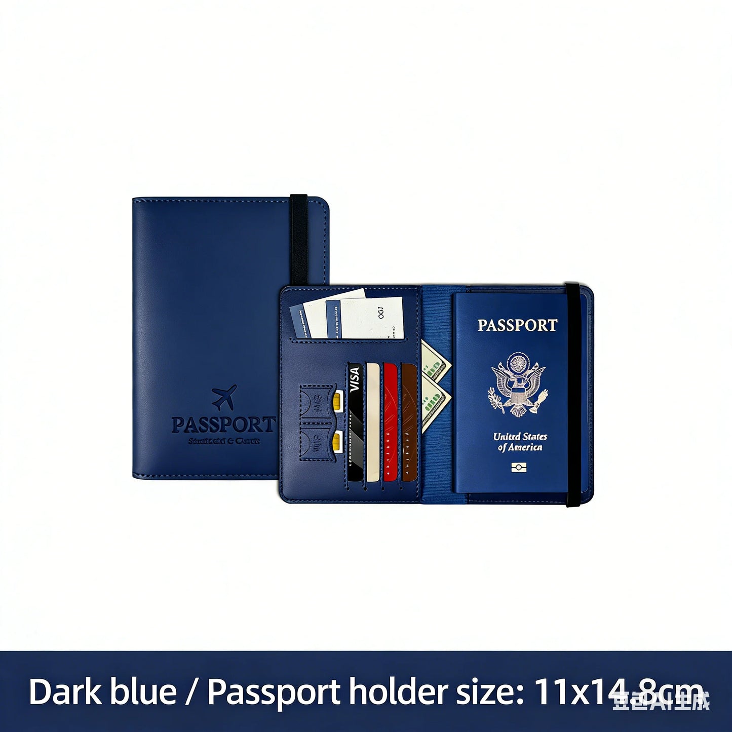 PU Leather Passport Wallet Multi-Function Accessories Protection Cover Travel Book Holders for Women/Men