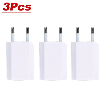 5V/1A USB Home Travel Charger 1-5Pcs EU Plug Power Wall Adapter Mobile Phone Charger Power Adapter For iPhone Samsung Xiaomi 15