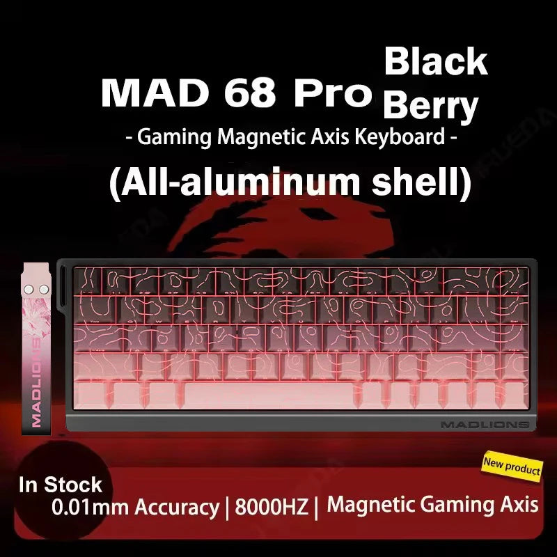 MADLIONS Mad 60he Mad60HE Mad 68HE Mechanical Keyboard Magnetic Switch Wired Hot Swap 8K Polling Rate Customized Gaming keyboard