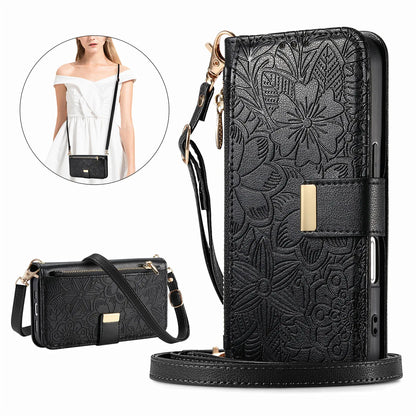PU Leather Zipper Crossbody Flip Wallet Card Slot Phone Case For Samsung Galaxy S26 Plus S26 Pro S26 Ultra A57 Wrist Strap Cover