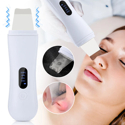 Ultrasonic Skin Scrubber Ion Deep Cleansing Facial Device