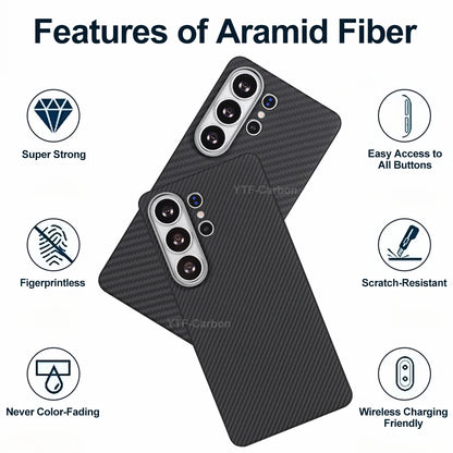 YTF-Carbon Magnetic Case For Samsung S26Ultra Aramid Carbon Fiber Cover For Magsafe S26 S26Plus Cover Mobile Phone Accessories
