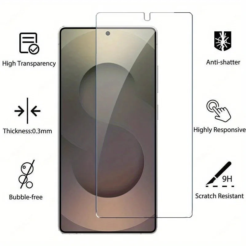 4Pcs 9H Screen Protector Suitable SBg for Samsung galaxy S25 S24 Ultra S23 S22 S21 Plus Tempered Glass For Samsung S25 FE Glass