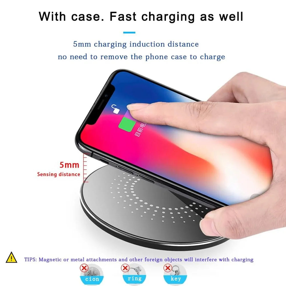 Wireless Fast Charging Dock Station, Induction Charger Pad,for iPhone 17,16, 15,14, Samsung, Xiaomi Phone Chargers,