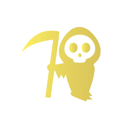 Grim Reaper Vinyl Sticker – Spooky Skeleton Peeker Decal