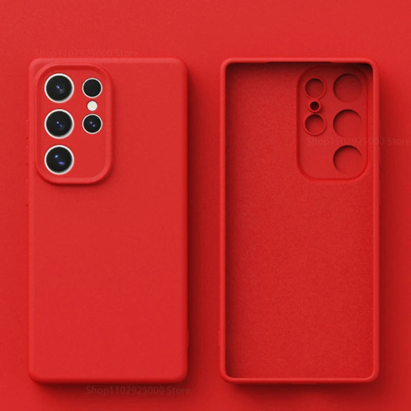 Luxury Liquid Silicone Shockproof Phone Case For Samsung Galaxy S26 S25 S24 S23 S 26 Ultra Plus Cases Protective Back Soft Cover