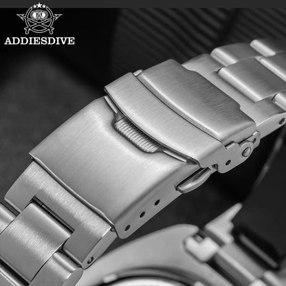 ADDIESDIVE Luxury Men's Watches Stainless Steel Sapphire Crystal Quartz Watch for Men Luminous 20Bar Waterproof NEW Wristwatches