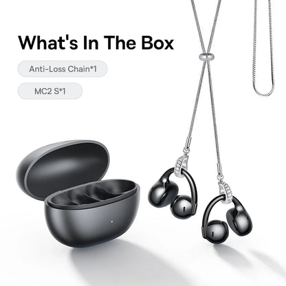 Baseus Bowie MC2 S Open Ear Clip Wireless Earphones Bluetooth 6.0 Comfort Clip On Sports  Earbuds 4-Mic Clear Calls Al Translate