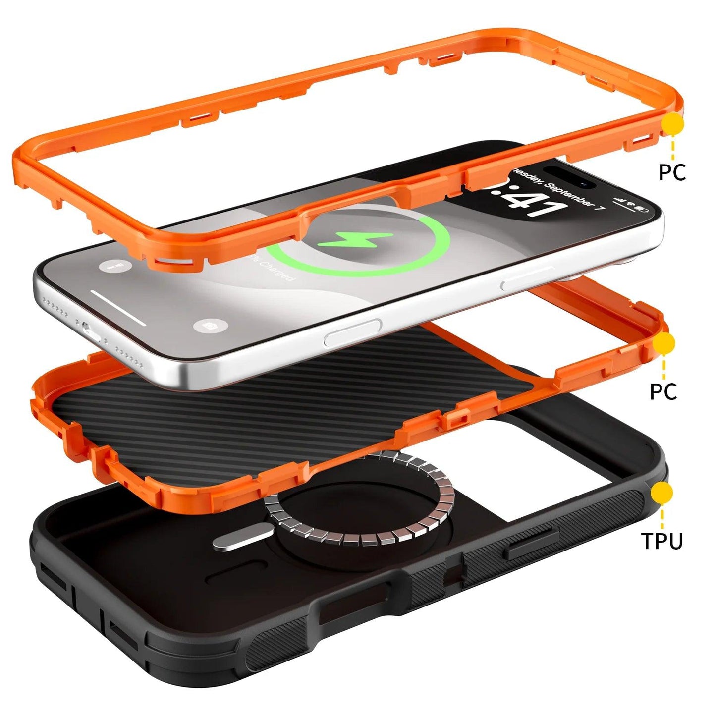 Armor Defender Magnetic iPhone Case with Belt Clip – MagSafe Compatible