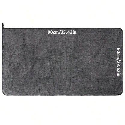 Dark gray car microfiber towel, oversized strong absorbent car wash cloth, high-efficiency cleaning wipe cloth