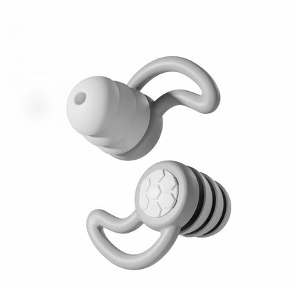 Silicone Noise Cancelling Earplugs Noise Filter Sleep Swimming Waterproof Three Layer Mute Earplugs