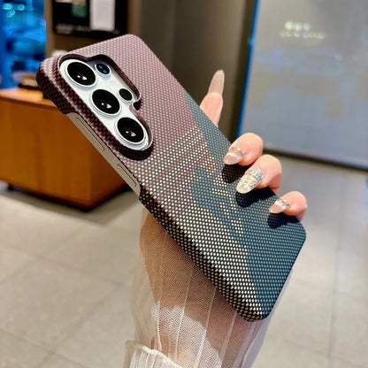 Half Frame Carbon Fiber Kevlar Magnetic for Magsafe Case for Samsung S26 S25 S24 S23 S22 Ultra Plus A16 A17 A55 A56 A57 Cover