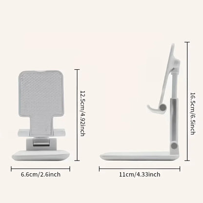 Cell Phone Stand Adjustable Angle and Height Cell Phone Holder for Desk Foldable Portable Pad Compatible with All Mobile Phones