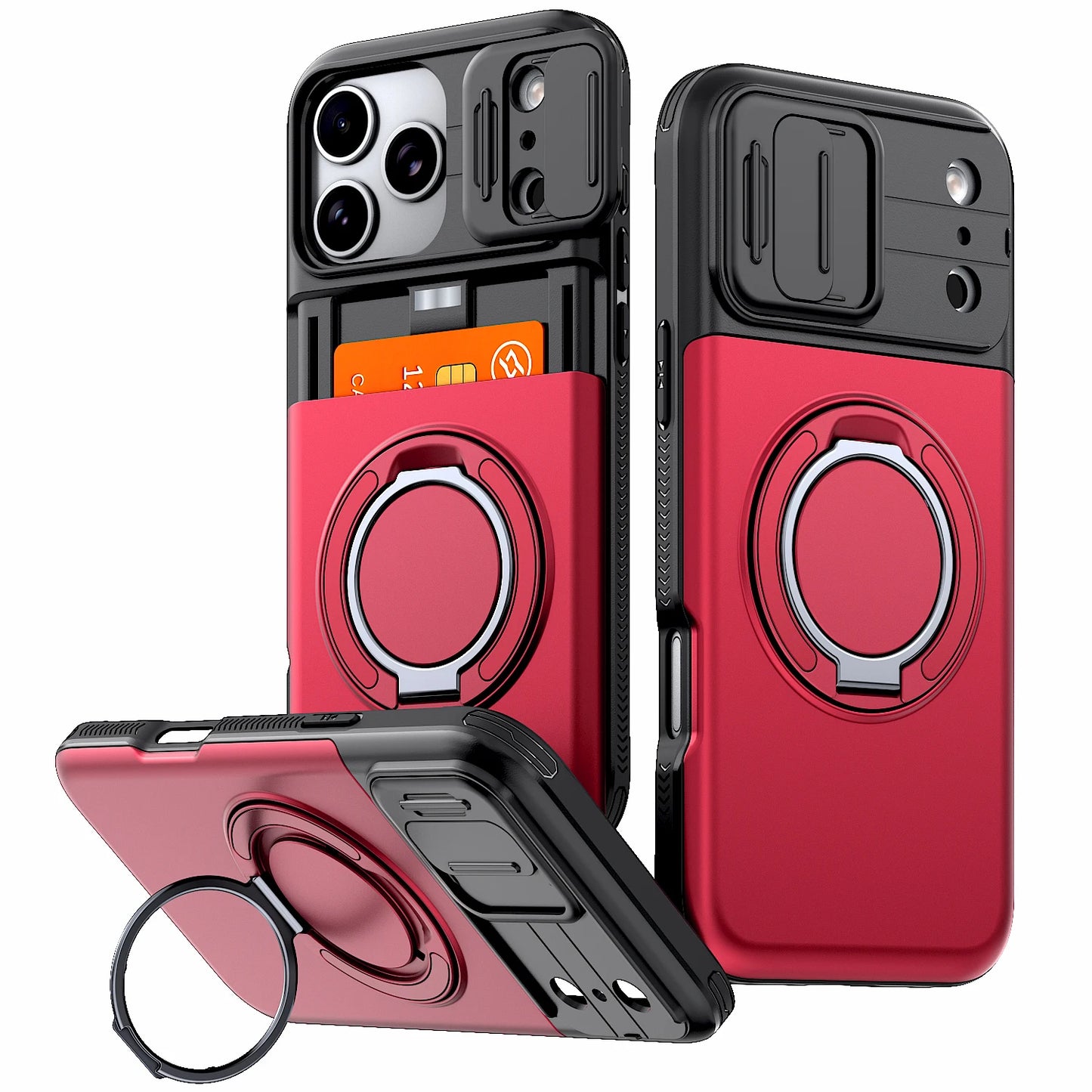 Luxury Wallet Case For iPhone 18 17 16 15 14 13 12 Pro Max 17E 16E 17Pro IPhone17 Shockproof Armor Card Slot Stand Holder Cover