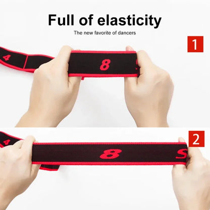 8/10 Sections Dance Resistance Band Yoga Stretching Pilates Fitness Digital Elasticity Elastic Stretch Training Tension Belt - Urbizia