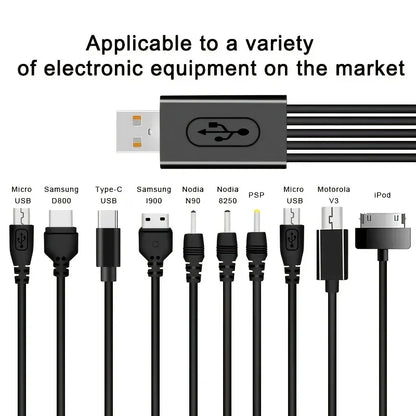10-in-1 Universal USB Multi Charging Cable for Phones
