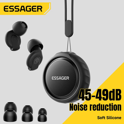Essager Noise-canceling Sleep Earplugs 45-49dB Anti-Noise Hearing Protection Silicone Soft Earplug for Sleep Work Study Travel