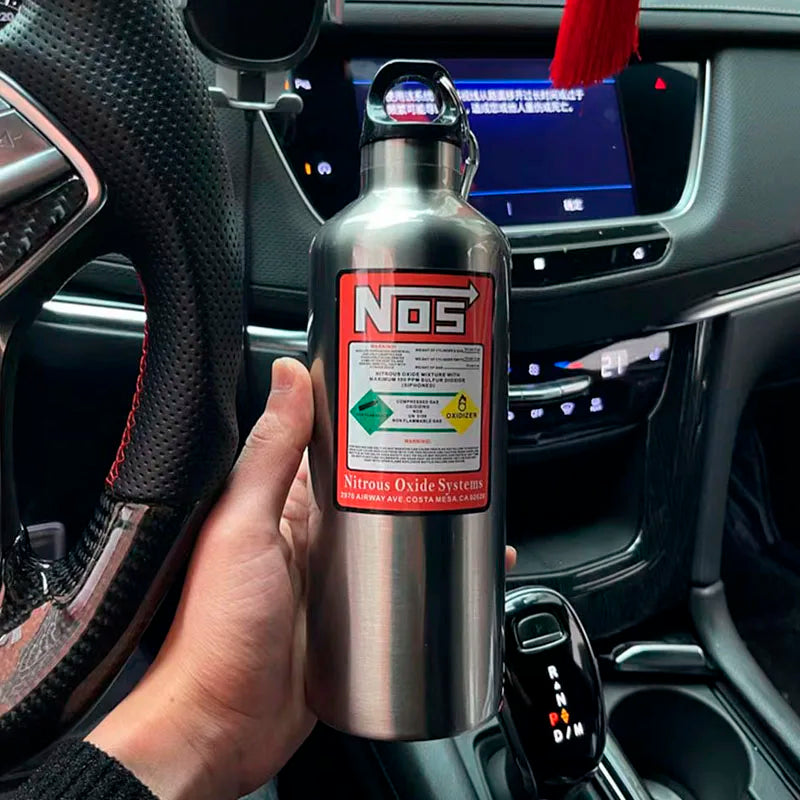 NOS water bottle motorcycles car insulation cup 500ML stainless racing style car interior decoration accessories nos thermos cup