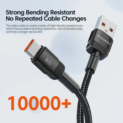 Toocki 6A USB To Type C Cable for Huawei Xiaomi PD 100W Fast Charging Charger USB C Data Cord Quick Charge for Samsung Oneplus - Urbizia