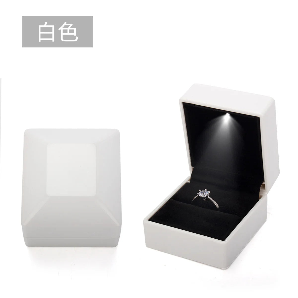 Creative LED Lighting Jewelry Ring Pendant Necklace Bracelet With Light Illumination Jewelry Box Lighted Jewelry Packaging Box