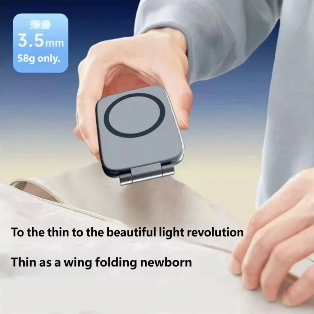 Ultrathin Magnetic Car Phone Holder Adjustable Foldable Anti shake Vehicle Navigation Stand Universal for Car and Desktop