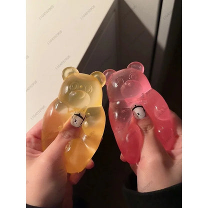 2027 New Colorful Gummy Bear Fudge Squeeze Toy Jelly Bean Gummy Candy Fidget Hand Relax Toy Anti-Stress Release for All Ages