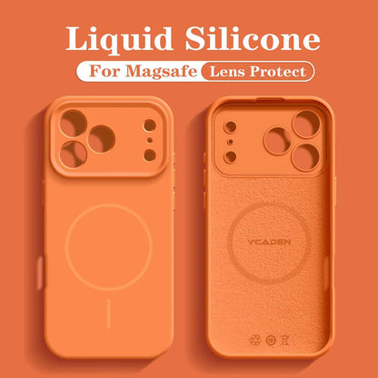 For 18 Magsafe Magnetic Wireless Charging Solid Color Soft Silicone Phone Case For iPhone 18 17 Pro Max 16 15 14 13 Bumper Cover