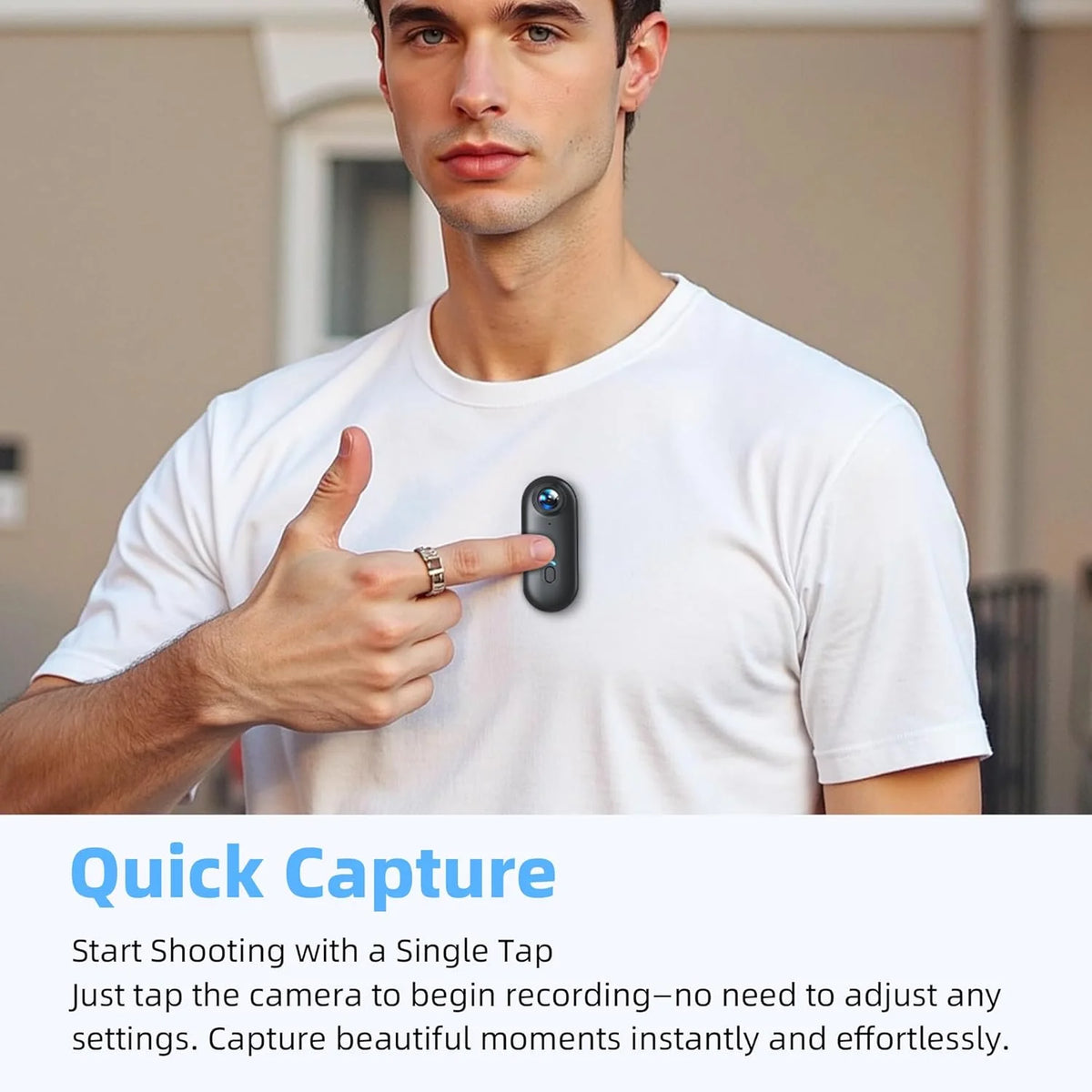 Mini 4K Pocket Magnetic POV Vlog Cam Portable Body Chest Recorder Wireless WiFi Waterproof Action Camera Helmet Bicycle Sports
