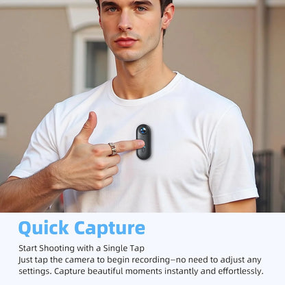 Mini 4K Pocket Magnetic POV Vlog Cam Portable Body Chest Recorder Wireless WiFi Waterproof Action Camera Helmet Bicycle Sports