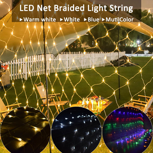 LED Net Lighting String – Outdoor Waterproof Fairy Lights