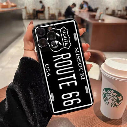 Retro License Plate iPhone Case – Shockproof Full Coverage