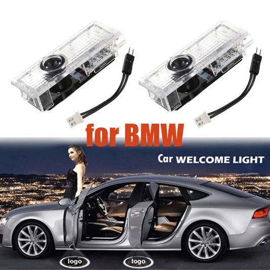 2pcs LED Car Door Light Decoration For BMW E90 E91 E60 E61 325i 525i 3 5 Series E63 E85 E86 Welcome Laser Projection Lamp