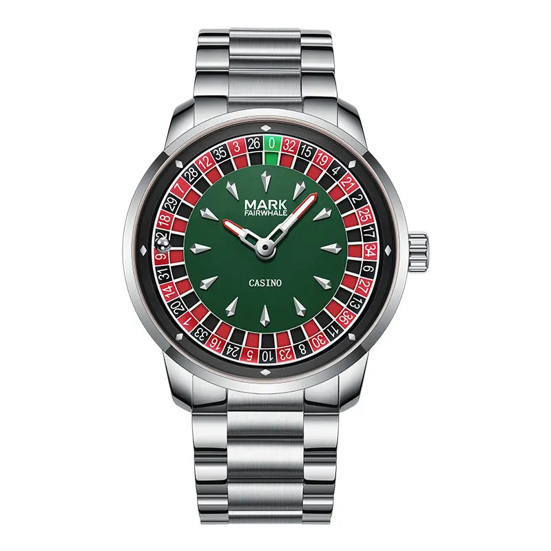 Mark Fairwhale 5031 New 2025 Top Brand Men's Watch Quartz Arabic numerals Rotating dial Wheel Automatic Watch Diamond Luminous