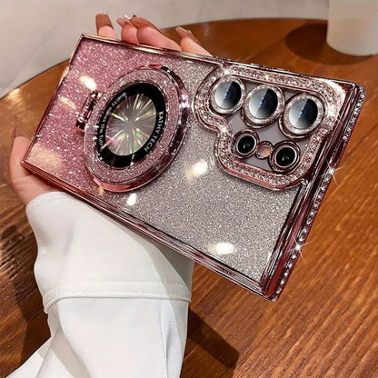 Samsung Diamond Glitter Magnetic Stand Shockproof Case