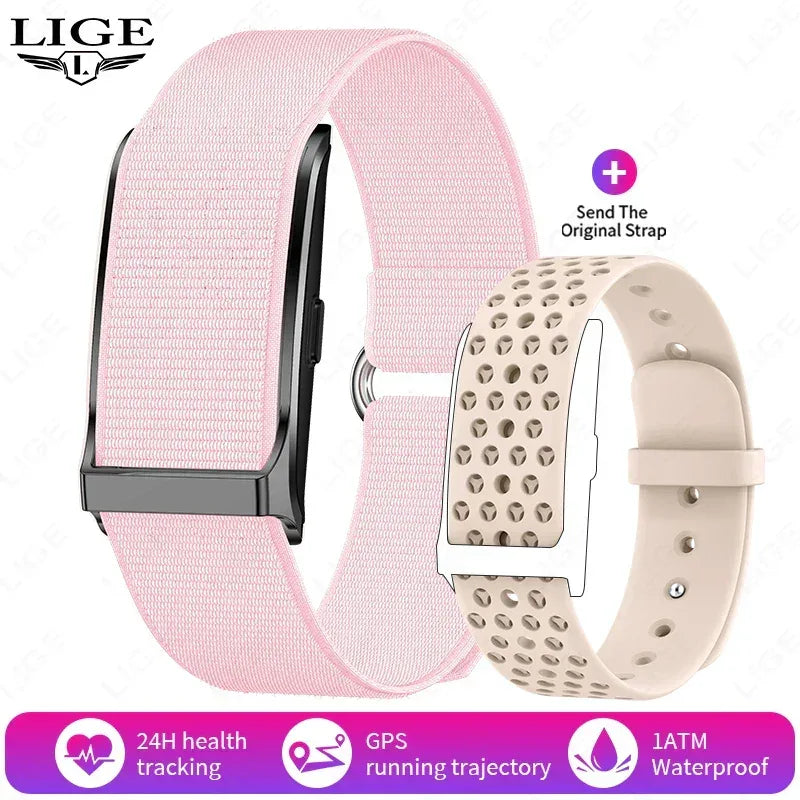 LIGE No Screen Smart Watch Men's Sports Outdoors Fitness Heart Rate Monitor 1ATM Waterproof New Smartwatch For Andrio IOS 2025 - Urbizia