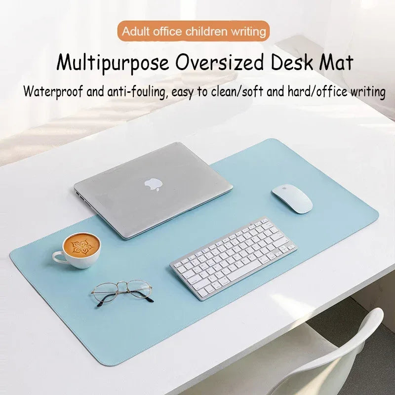 white mousepad Portable Mouse pad large Gaming Waterproof Non-slip PU Suede Desk Mat Computer Keyboard desk pad Mats - Urbizia