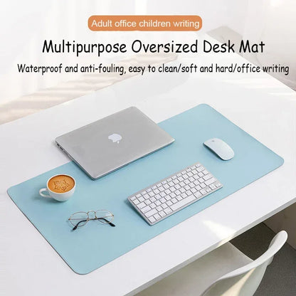 white mousepad Portable Mouse pad large Gaming Waterproof Non-slip PU Suede Desk Mat Computer Keyboard desk pad Mats - Urbizia
