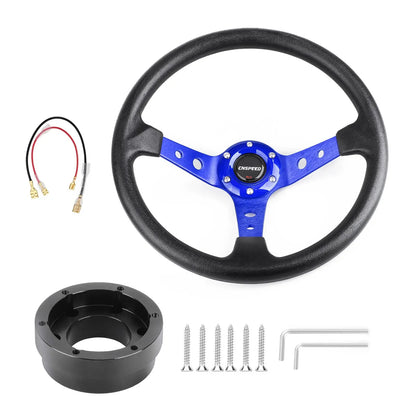 CNSPEED Auto Sport Drifting Steering Wheels 350mm 14inch With Adapter Plate 70mm PCD For Logitech G29 G920 G923 For Racing Game
