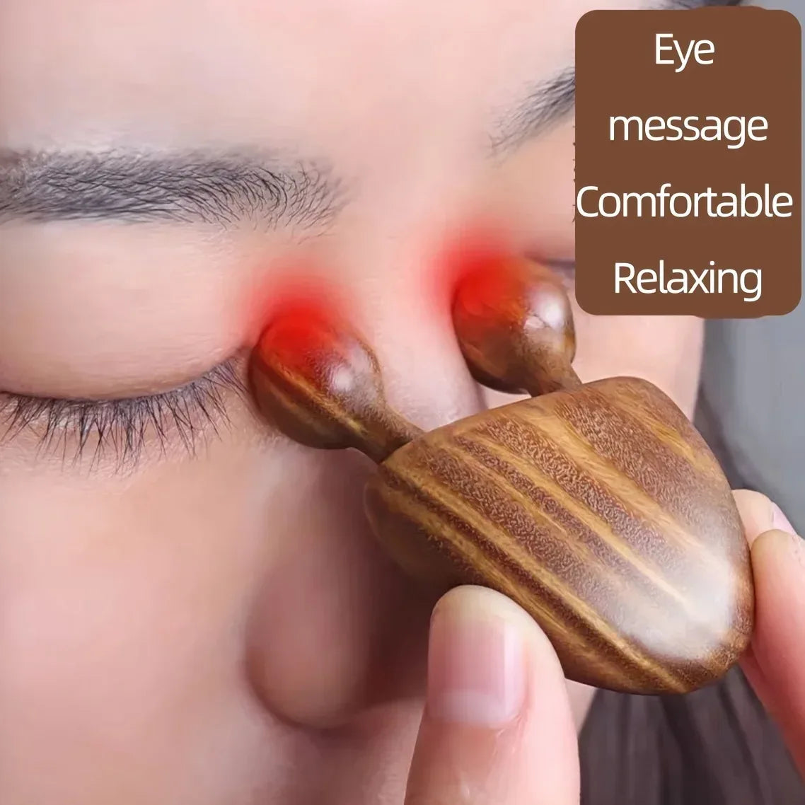 1pc Sandalwood Face Massager Nose & Face Massager - Eye Relief Tool Snail Facial Meridian Massage - Urbizia
