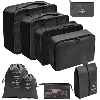 7/8/9/10/11 Pcs Set Travel Organizer Storage Bags Suitcase Packing Cubes Set Cases Portable Luggage Clothes Shoe Tidy Pouch