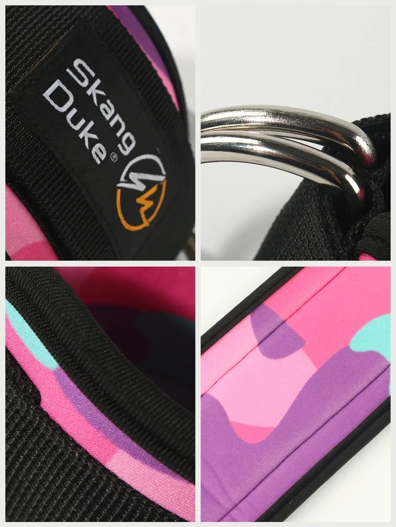 1pc Adjustable D-Ring Ankle Straps for Cable Machines - Comfortable Ankle Cuffs for Glute & Leg Muscle Strength Training in Gym - Urbizia