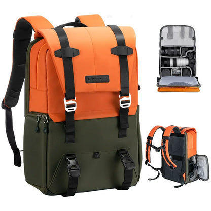 K&F CONCEPT Photography Professional Camera Backpack Outdoor Travel Bag Can Carry Tripod Ergonomic Design For Sony Canon Nikon