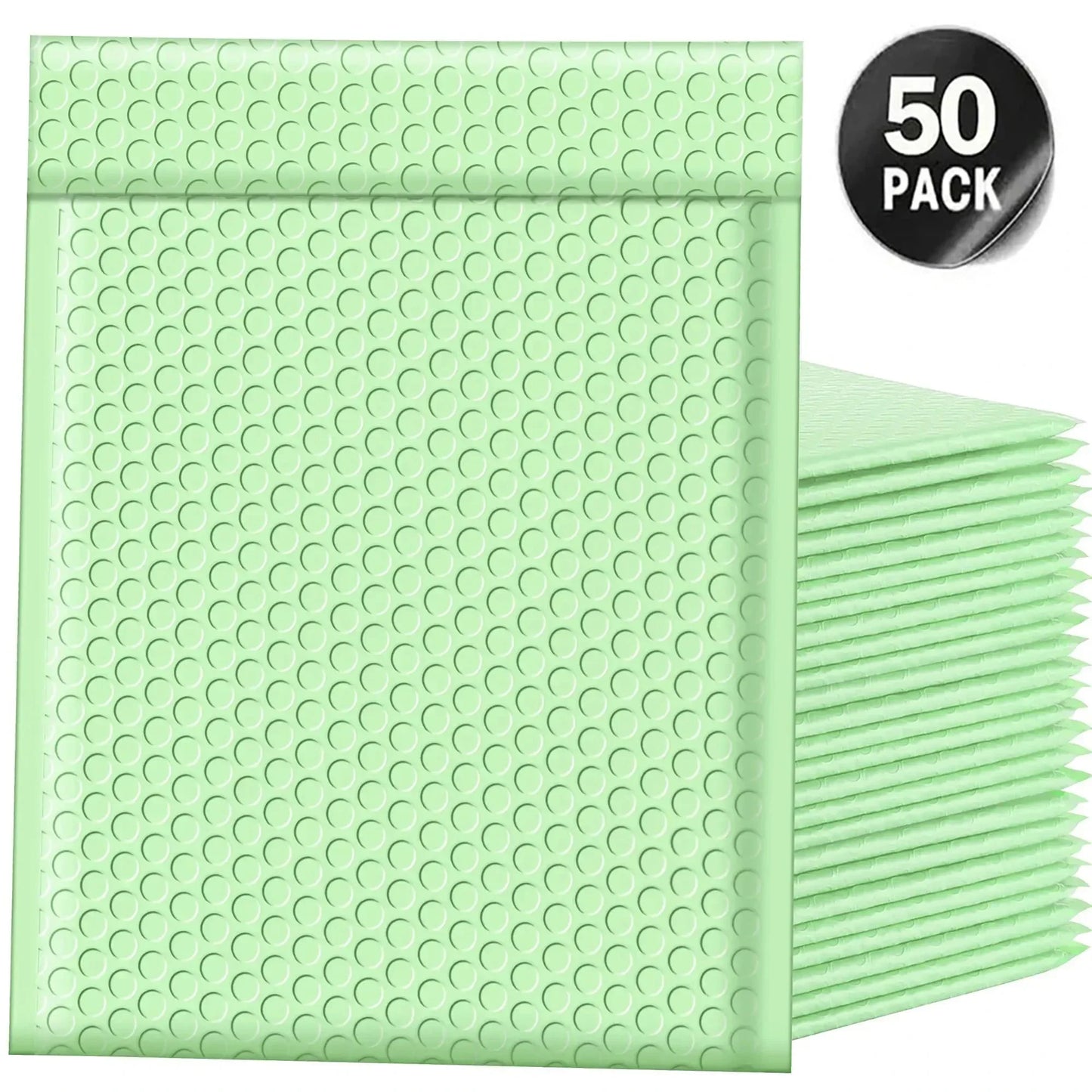50Pcs Multicolor Bubble Envelopes, Self-Seal Shipping Bags for Small Business Packaging & Mailing Supplies