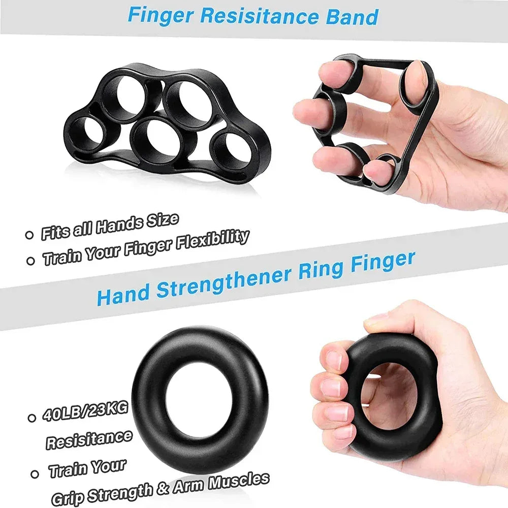 5-60kg Adjustable Hand Grip Strength Strengthener Trainer Full Set With Counter Wrist Forearm And Hand Exerciser For Muscle - Urbizia